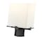 Z-Lite Sana 2 Light Outdoor Post Mount Fixture, Black & White Opal 593PHMR-BK - alternate 3